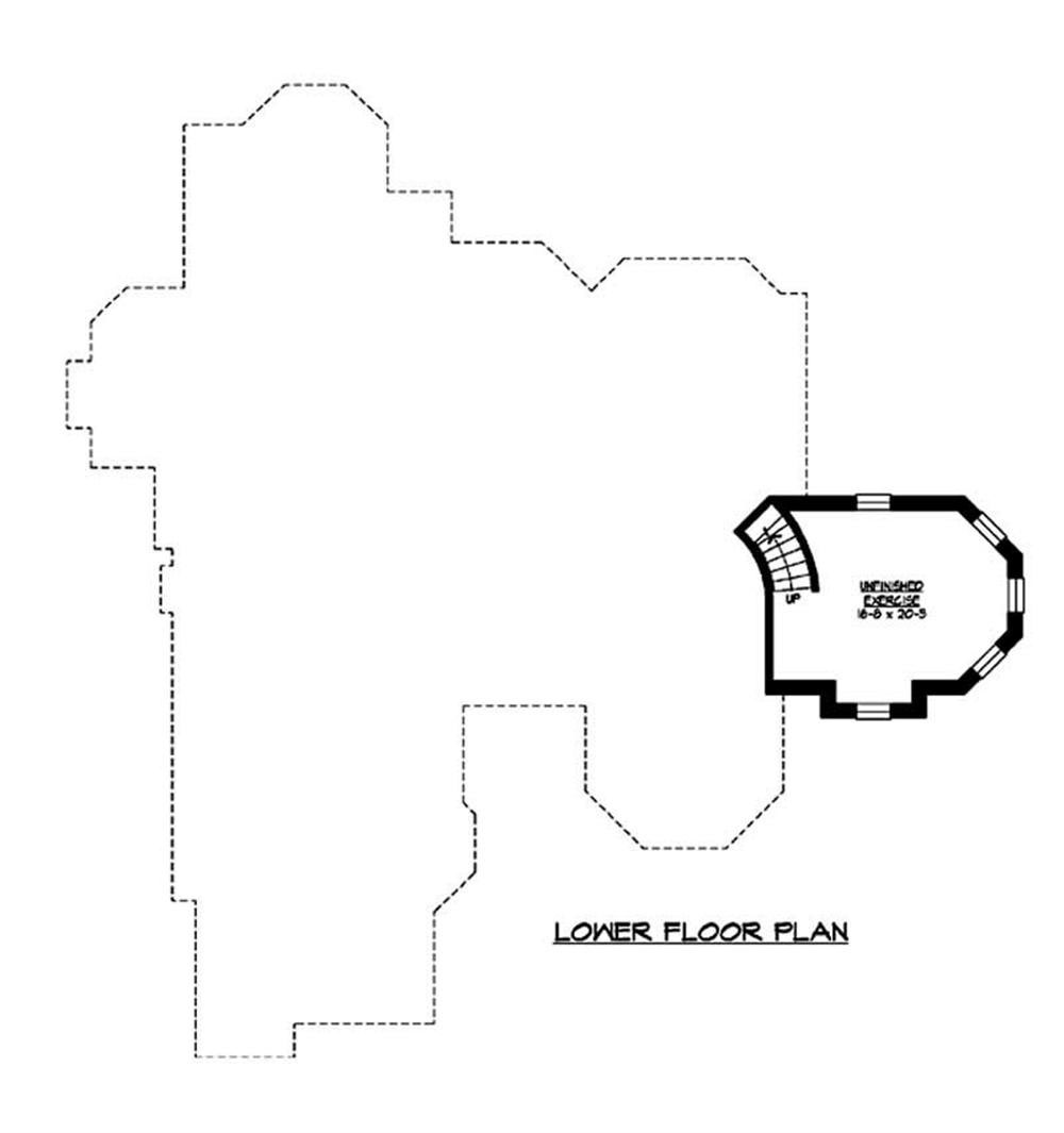 Floor Plan Basement of European Plan #115-1174